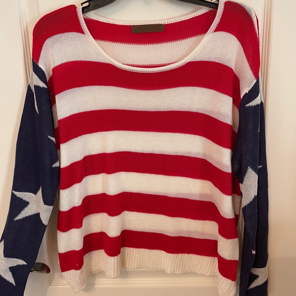 American Flag Light Sweater